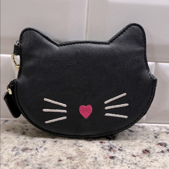 Betsy Johnson Cat Wristlet with Cat Bag Charm Key Fob Set EUC - Picture 3 of 12